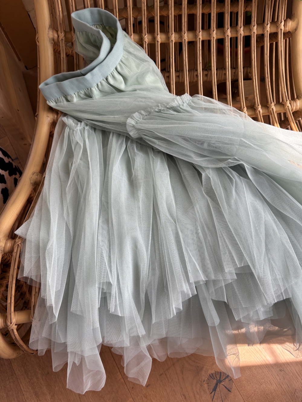 NWT Sage / Mint Green Tulle Midi Tutu Skirt, One Size - Picture 2 of 6
